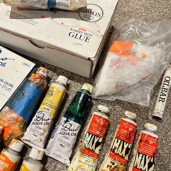 Oil Paint Professional Artist Supply Bundle Lot Windsor Gamblin Holbein Painter - Picture 6 of 6